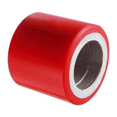 Imagem de YsXoWiui Núcleo de ferro PU Empilhadeira Roda Empilhadeira Rodízios Substituição fácil de instalar Roda do rolo com rolamento Pallet Jack Load Wheel, S