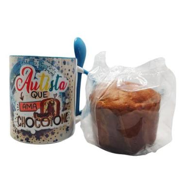 Imagem de Caneca ul Colher Autista Que Ama Chocotone+Chocotone 80 G - Coleção Te