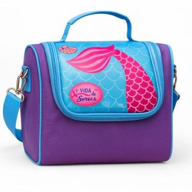 Imagem de Lancheira Infantil Térmica Bolsa Escolar Juvenil Transversal Grande Me