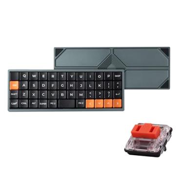 Imagem de Teclado mecânico Geonix48 48% de modo único baixo interruptor vermelho (prateado)