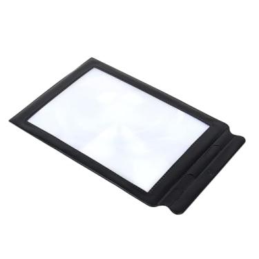 Imagem de A4 Página completa 3x lençol de lupa grande livro de lentes de leitura AID LENS PVC