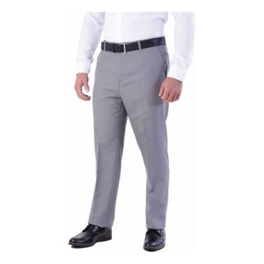 Imagem de Calça Social Masculina Amil Alfaiataria Não Amassa 1851, Cinza, 50