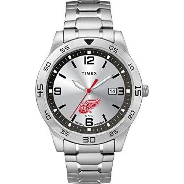 Imagem de Timex Tribute Relógio masculino Citation 42 mm Quartzo com pulseira de aço inoxidável, Detroit Red Wings, Relógio de quartzo