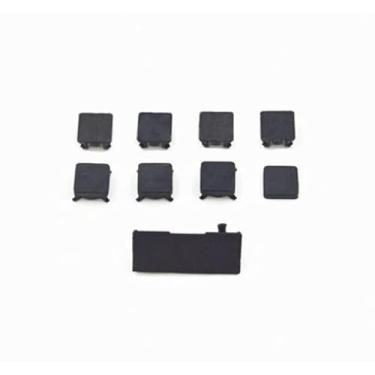 Imagem de Tampa de parafuso de botão de plástico com pés de borracha de substituição para PS3 Slim 2000 3000Console (9 em 1)