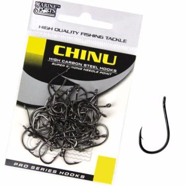 Imagem de Anzol Marine Sports Chinu Black Preto C/50un N6 Tambas Pacu