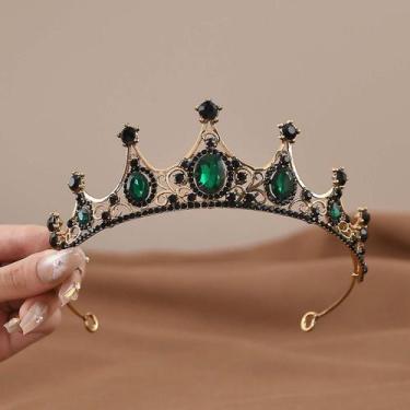 Imagem de Coroa Tiara Noiva Enfeite Casamento Strass Festas Luxo Color - anjo da