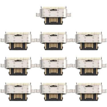 Imagem de YUNCHAO Acessórios telefônicos Para Motorola Moto G50 10pcs de carregamento do conector da porta Substituição do telefone celular