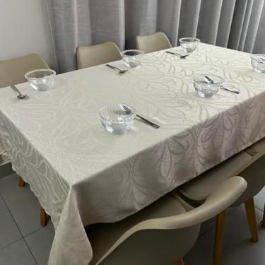 Imagem de Toalha de Mesa Jacquard - 6 Lugares - 1,40x2,10m Retangular (Nude 11)