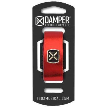 Imagem de Damper Ibox Em Couro Legitimo Tag Em Metal Vermelho Metalico