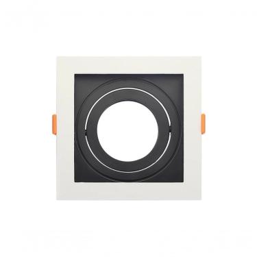 Imagem de Spot Recuado De Embutir Quadrado Par 20 Branco Com Preto Taschibra