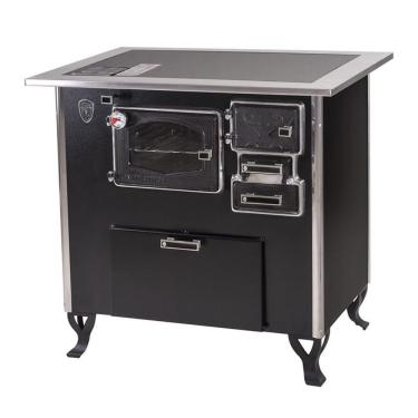 Imagem de Fogão A Lenha C Forninho C Cx Esq Preto Vidro Cer Nº2