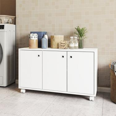 Imagem de Armário Multiuso 3 Portas 1 Prateleira Mdp 15mm Branco