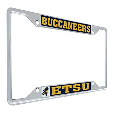Imagem de Desert Cactus Moldura de placa de carro de metal East Tennessee State University ETSU Buccaneers Bucs para frente ou traseira do carro oficialmente licenciada (mascote)