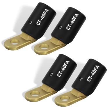 Imagem de AWLOLWA 4 peças CT-40FA 45° terminais de latão 1/0-2/0 (50-70 mm²) Cabo para acessórios de máquinas de solda