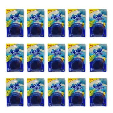 Imagem de Kit 15 Detergente Sanitário Bloco Caixa Acoplada Até 300 Descargas Mar