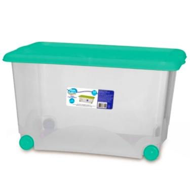 Imagem de Caixas Plástica Organizadora 50 Litros c/ Rodinhas - Usual