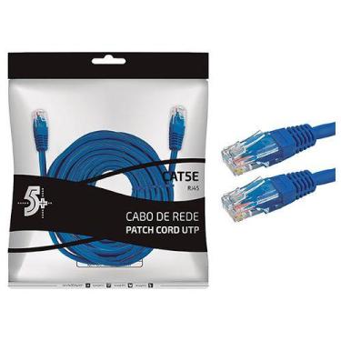 Imagem de Cabo Patch Info - Patch Cord Cat5E Utp - 5M - Azul - Casa