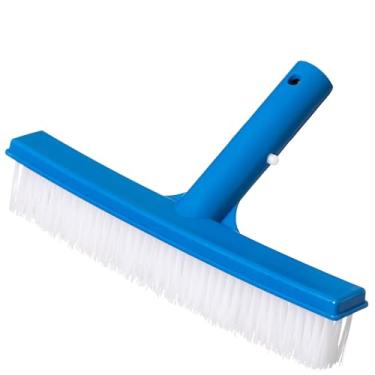 Imagem de Quickway Imports Cabeça de escova de cerdas de poliéster de 25 cm com cerdas de nylon duráveis projetadas para limpar paredes, pisos, degraus e cantos para limpeza e manutenção eficazes de piscinas