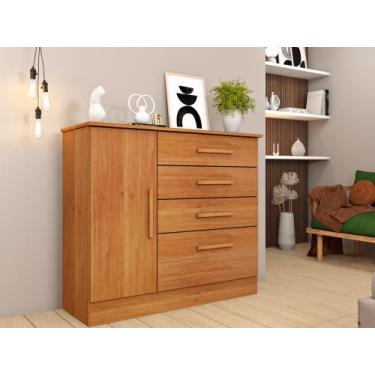Imagem de Cômoda Chicago 4 Gavetas Com Sapateira Tcil Cinamomo