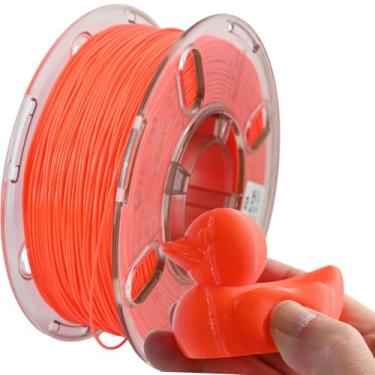 Imagem de PRILINE Filamento TPU, impressão PRILINE de alto fluxo/alta velocidade 95A TPU flexível macio filamento de impressora 3D 1 kg carretel de 1,75 mm, suporta impressão rápida, laranja