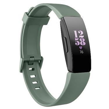 Imagem de AK Pulseiras de TPU macio compatíveis com Fitbit Inspire 2/Fitbit Inspire HR/Fitbit Inspire/Fitbit Ace 2, pulseiras esportivas à prova d'água para Fitbit Inspire HR Fitness Tracker (grande, verde