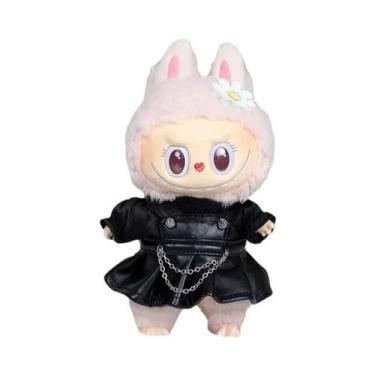 Imagem de Mini Boneca De Pelúcia De 17cm, Acessórios De Roupa, Macacão Xadrez Pa