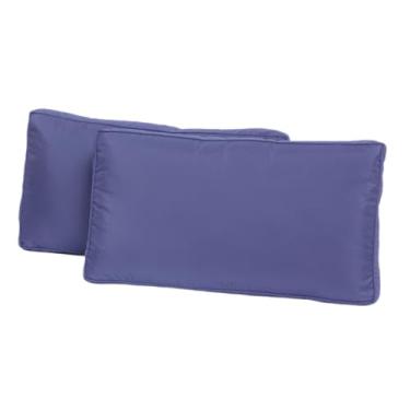 Imagem de FSJITF Capa de sofá-cama de solteiro, para ambientes externos, de madeira, para móveis, capa de almofada, tecido impermeável resistente ao desbotamento, apenas capa (2 capas de travesseiro)