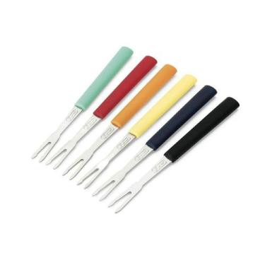 Imagem de Garfo Utensilio Para Petisco com 6 Garfinhos Inox Aperitivo - James F,