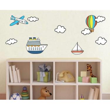 Imagem de Adesivo Decorativo Marinheiro Barco Avião Balão - RA PERSONALIZE