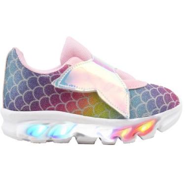 Imagem de Tenis De Led Feminino Sereia Glitter Refletivo Calce Facil - KIDS, 21