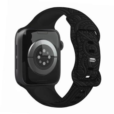 Imagem de Pulseira Silicone Mandala Estampada Compatível com Apple Watch - Baú d