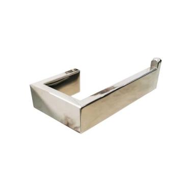 Imagem de Porta Papel Higiênico Papeleiro Quadrado Inox Cromado - RENO