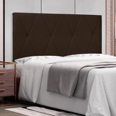 Imagem de Painel de Cama 90cm Ancona Suede - Lucadi Home, Suede Café