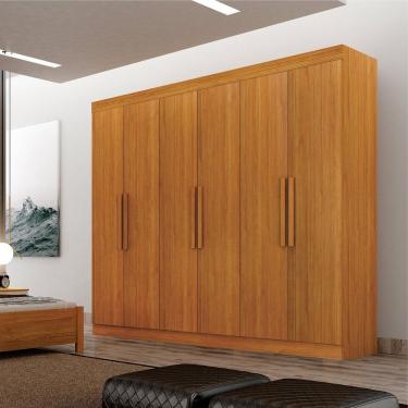 Imagem de Guarda-roupas Para Quarto 6 Portas Delta Cinamomo