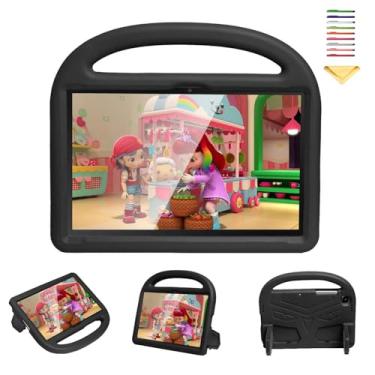 Imagem de UUcovers Capa infantil para tablet Samsung Galaxy Tab A7 de 10,4 polegadas 2022/2020 (modelo: SM-T503/T509/T500/T505/T507) com alça de silicone macio à prova de choque leve capa protetora para