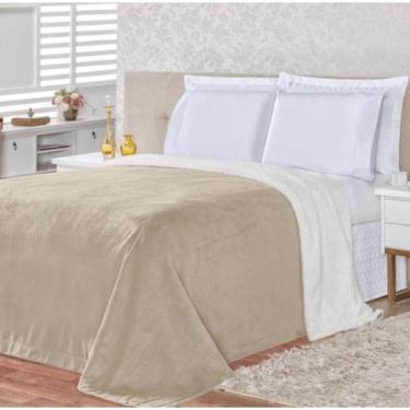 Imagem de Cobertor London Com Manta E Sherpa King - Malular, Bege