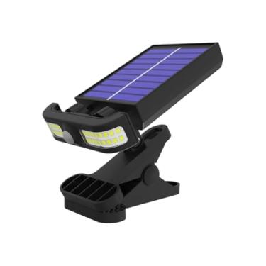 Imagem de Luzes Solares Para Exterior,Luzes Solares Com Clip | Iluminação De Cerca Com Sensor De Movimento Para Jardim Refletor Em Relvado Campismo Varanda Entradas Piscina Quintal Casa Garagens