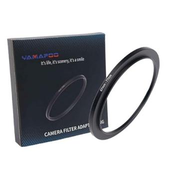 Imagem de Adaptador de anel de metal para cima/para baixo compatível com câmeras mirrorless DSLR Lens, conversor de rosca de filtro UV CPL ND, preto (67-77)