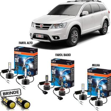 Imagem de Kit LÂMpada Led Osram Farol E Milha Freemont 2011 2012 2013