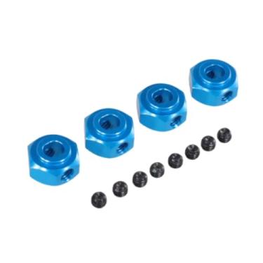 Imagem de YIJU Adaptadores de cubo sextavado de 12 mm, conector sextavado, acessório faça você mesmo, fácil de instalar e resistente para carro RC 1/10 10208 1/12, Azul