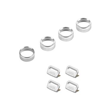 Imagem de DSWSQ Capa de botão para interruptor de janela, ar condicionado, volume, rádio, farol, interruptor para Jeep Wrangler JL JLU/Gladiator JT 2018-2024, acessórios interiores, prata