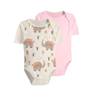 Imagem de Kit 2 Body Manga Curta Liso Estampado Menino Menina Algodão - Koala Ba