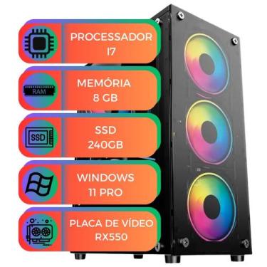 Imagem de PC Computador Gamer Up Starter Pro I7 Memória 8GB RAM SSD 240GB Placa 