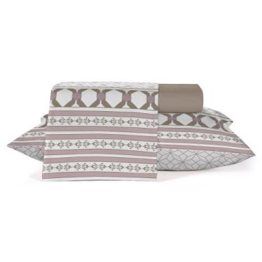 Imagem de Jogo Cama Casal Teka Diamante 150 fios 100% Algodão