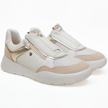 Imagem de Tênis Feminino Anabela Piccadilly Conforto Plantar Joanetes, Off white
