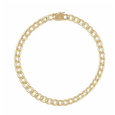 Imagem de Pulseira Masculina Grumet 21 Cm Fecho Gaveta Ouro 18k 750 - DR Joias