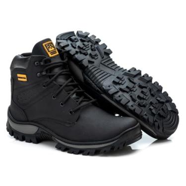 Imagem de Coturno Masculino Bota Adventure com Cadarço Confortável Resistente Estilo Motoqueiro (Preto, BR, Adulto, Numérico, 40)