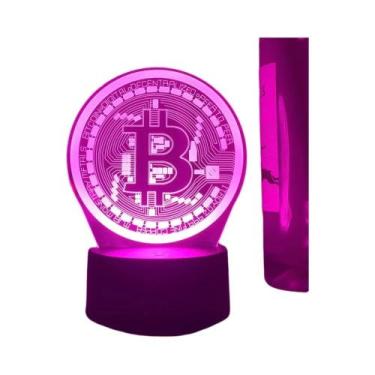 Imagem de Luz Noturna de LED com Sensor de Toque - 7 Cores - Decoração Bitcoin, 