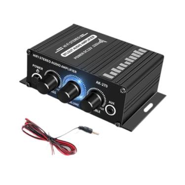 Imagem de Generic Amplificador de áudio estéreo 3,5 mm entrada auxiliar amplificador de carro receptor de potência para telefone de viagem de áudio estéreo de