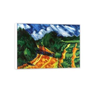 Imagem de Quadro branco - pintura de parede famosa em tela - imagens para decoração de casa - paisagem com cavalo e cavaleiro - pôster e impressões 70 x 100 cm 27 x 39 pol